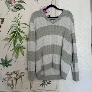 Brandy Melville Women's Green and Blue Jumper